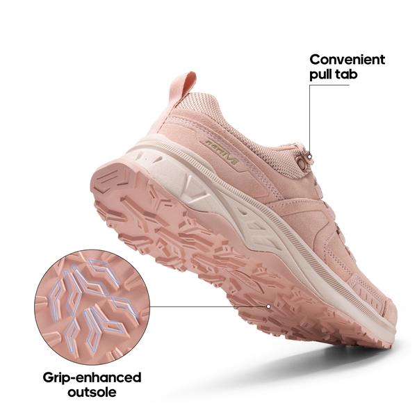 Women's Water-Resistant Lightweight Hiking Shoes - VINTAGE PINK - 2